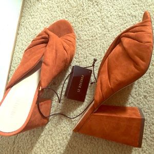 Suede wedge heels NEW size 9